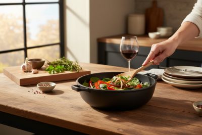 CHOC EXTREME szeletsütő serpenyő öntött alumínium testtel (7 mm) kerámia bevonattal, 24 cm-es