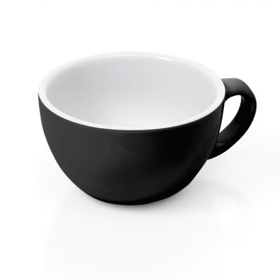 Itália fekete porcelán 280 ml-es Cappuccino-s csésze, 6 db-os csomag - Német minőség