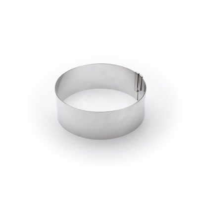 Kör alakú állítható Sütőkeret 18-36 cm között, 6,5 cm magas, de Buyer, rozsdamentes