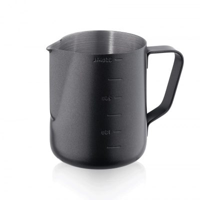 Mérőkancsó, 350 ml, 6,5x9 cm, fekete tapadásmentes külső bevonat, rozsdamentes - Német minőség