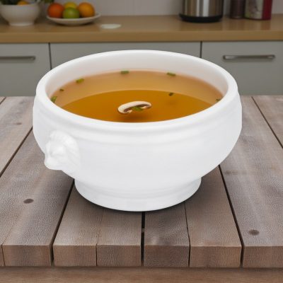 Oroszlánfejes Levestál 450 ml- elegáns- praktikus- porcelán