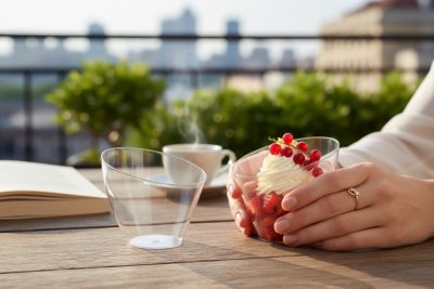 Vela Pohárkrém-desszert tégely 200 ml, polikarbonát, 100 db-os csomag