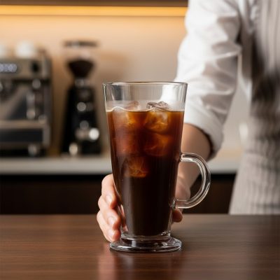 Colombian jégkávé korsó, 360 ml, temperált üveg, 6 db-os csomag