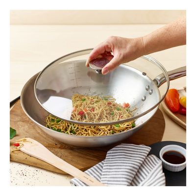 36 cm-es Üveg Fedő rozsdamentes fogóval a de Buyer-től