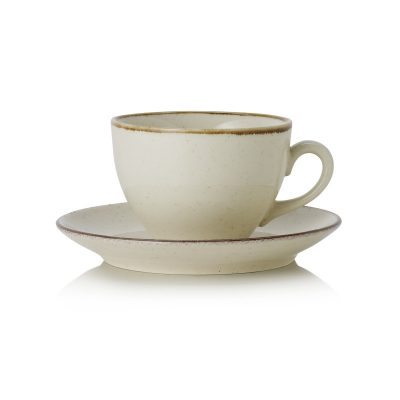 Smilla Sand teáscsésze+alj, 220 ml, porcelán, 6 + 6 db-os csomag