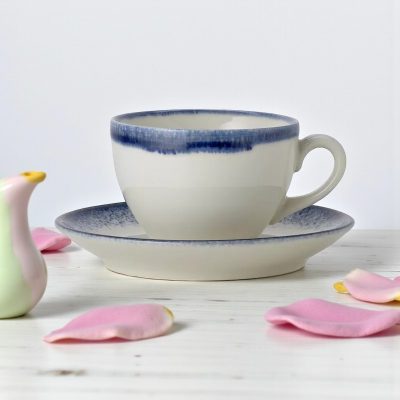 Vida Marina teáscsésze+alj, 220 ml, porcelán, 6 + 6 db-os csomag