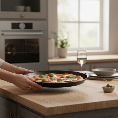 Peremes Pizzaforma, 32 cm átmérő - Prémium Kékvas