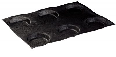 Microperforált Üvegszálas sütőforma, 2x6 adag, 85 mm átm., 20 mm mély, 2 db 30x40 cm, mikroperforált