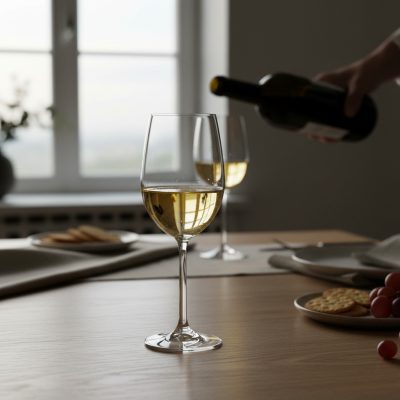 CHARLIE fehérboros kristály pohár 350 ml, 6 db-os csomag