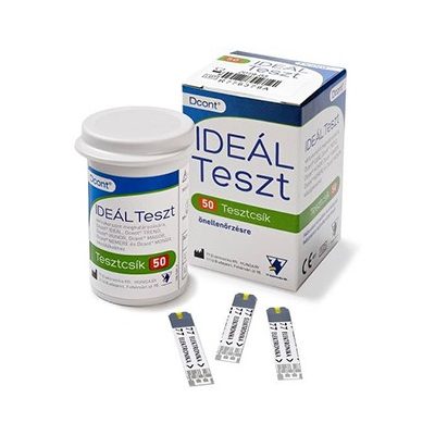 DCont Ideál Teszt, Dcont NEMERE, MONDA, HUNOR, Ideál, TREND vércukormérő készülékhez, 50 darab / doboz