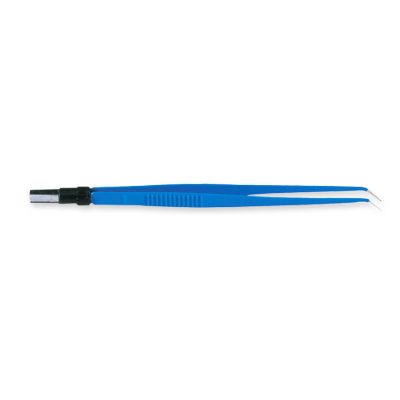 Bipoláris egyenes csipesz 18 cm-es ferde 0,3 mm-es csúccsal koagulátorhoz