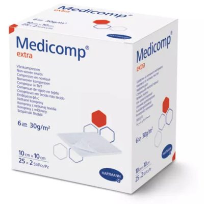Medicomp® Extra steril 6 rétegű sebfedő, 10x 10cm (25x2 db)