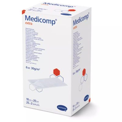 Medicomp® Extra steril 6 rétegű sebfedő, 10cx20cm (25x2 db)