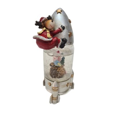 Űrhajós kutya hógömb 18cm