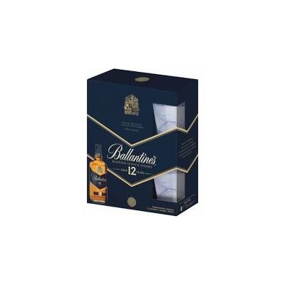 Ballentines whiskey 0,7l+2db pohár