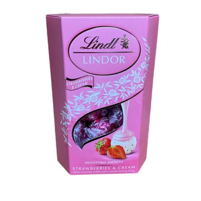 Lindt lindor white strawberries 200g