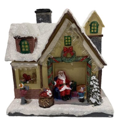 Karácsonyi jelenet 18x20cm világító