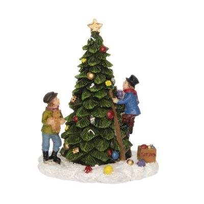 Téli mini falu kieg.karácsonyfa 9,7cm