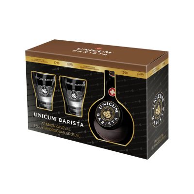 Unicum Barista 0,7L + 2db pohár dd.