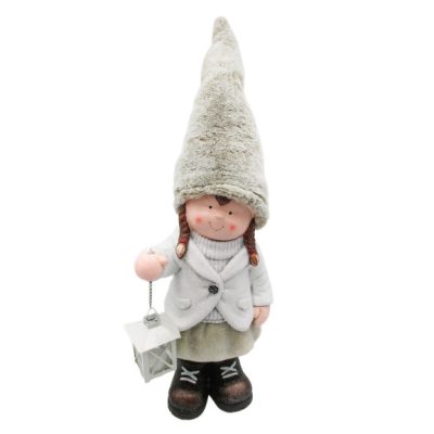 Lány lámpással zöld sapkában 70cm