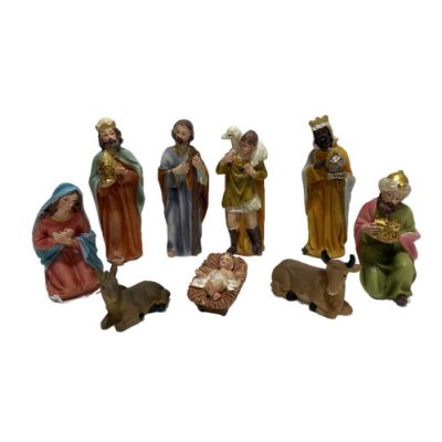 Figura betlehem család 9 tagú 24cm