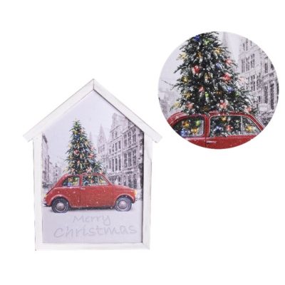 Kép led-es piros autó 38cm