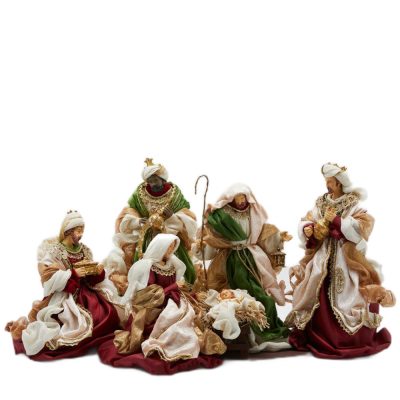 Betlehem család 6 tagú színes 36cm