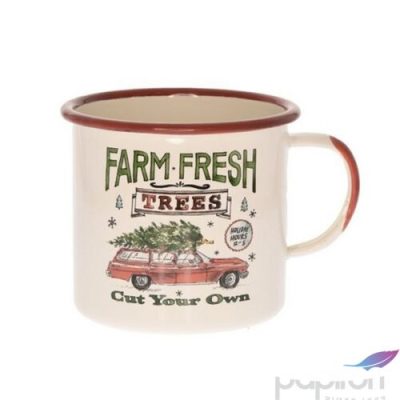 Decorand bögre autóval, fém 11x11x10cm