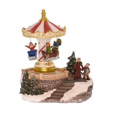 Körhinta Led fénnyel, elemes,14x12x16cm