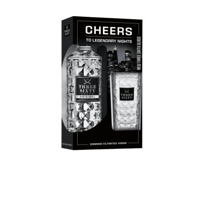 Three Sixty vodka 0,7L + pohár