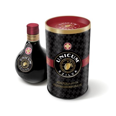 Unicum Szilva keserűlikőr fémdoboz 0,5L