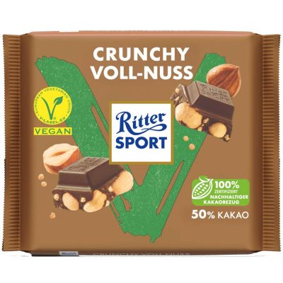 Ritter sport tejcsokoládé egész mogyoróval vegan 100g