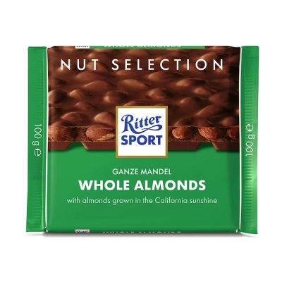 Ritter sport tejcsokoládé egész mandulával (25%) 100g