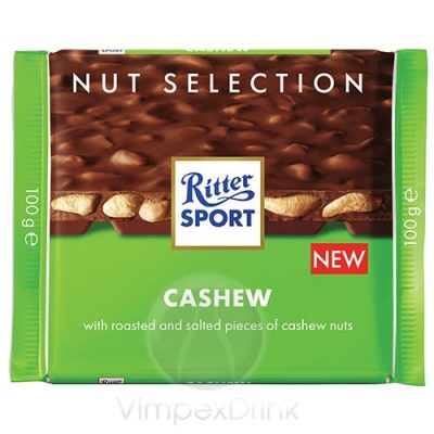 Ritter Sport tejcsokoládé sózott kesudió darabokkal (22%) 100g