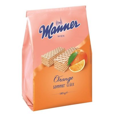 Manner ropogós ostyaszeletek narancsos krémtöltelékkel 185g