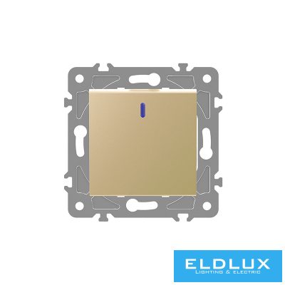 ELDGROUND Jelzőfényes váltókapcsoló Arany