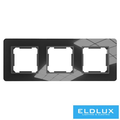 ELDBRIDGE Hármas üveg keret Fekete