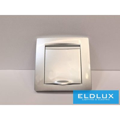 ELDGROUND 2P+F konnektor gyerekvédelemmel csapfedéllel Ezüst IP44