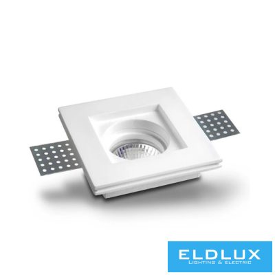 UNIVERSO Gipsz süllyesztett spot lámpatest 1xGU10 100x100x30mm IP20 fehér 
