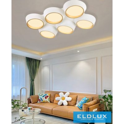 UNIVERSO Mennyezeti lámpa 120w 9600lm 3000k 860x570x130mm fehér/arany