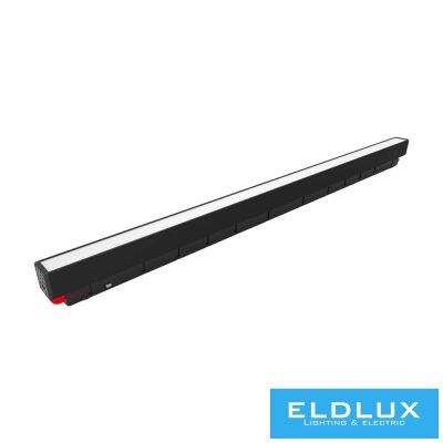 UNIVERSO Mágneses sínbe szerelhető lineáris lámpa DC:48V 24w 1800lm 3000k RA90 IP20 Fekete 600x45x24mm