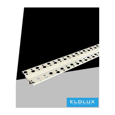 UNIVERSO Gipszkartonba süllyeszthető aluprofil matt fehér fedlappal 2m