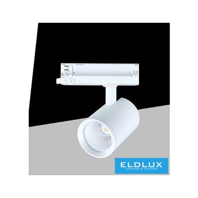 UNIVERSO Háromfázisú sínhez spotlámpa 30w 3250lm 4000k Ra90 38° IP20 Fehér D75x120mm 5év