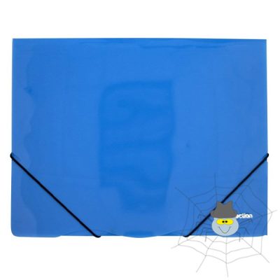 Gumis mappa E-COLLECTION A/4 műanyag kék