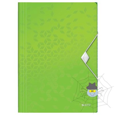 Gumis mappa LEITZ Wow A/4 műanyag zöld