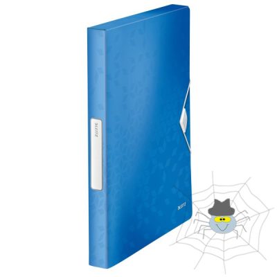 Gumis mappa LEITZ Wow Jumbo A/4 műanyag 30mm kék