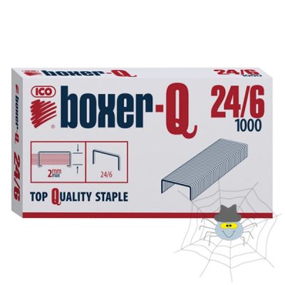 ICO boxer-Q 24/6 tűzőkapocs - 1000 db/doboz