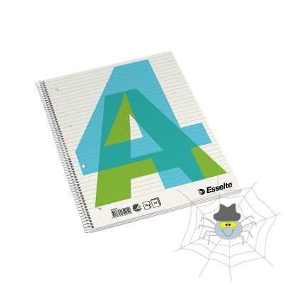 Spirálfüzet ESSELTE A/4 70 lapos perforált lyukasztott vonalas