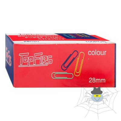 TopFirs színes 28 mm-s gemkapocs - 100 db/doboz