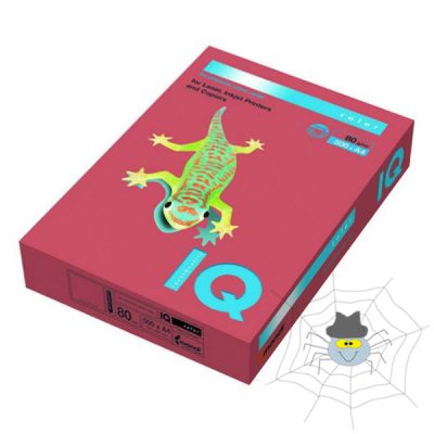 IQ Color A4/80 gr. színes fénymásolópapír - "CO44" intenzív korallpiros - 500 ív/csomag